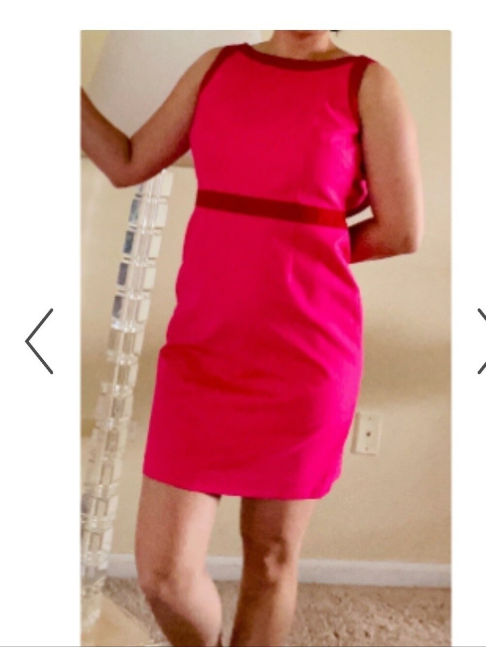 Tahari Sleeveless Fuchsia Sheath Dress US 18 NWT